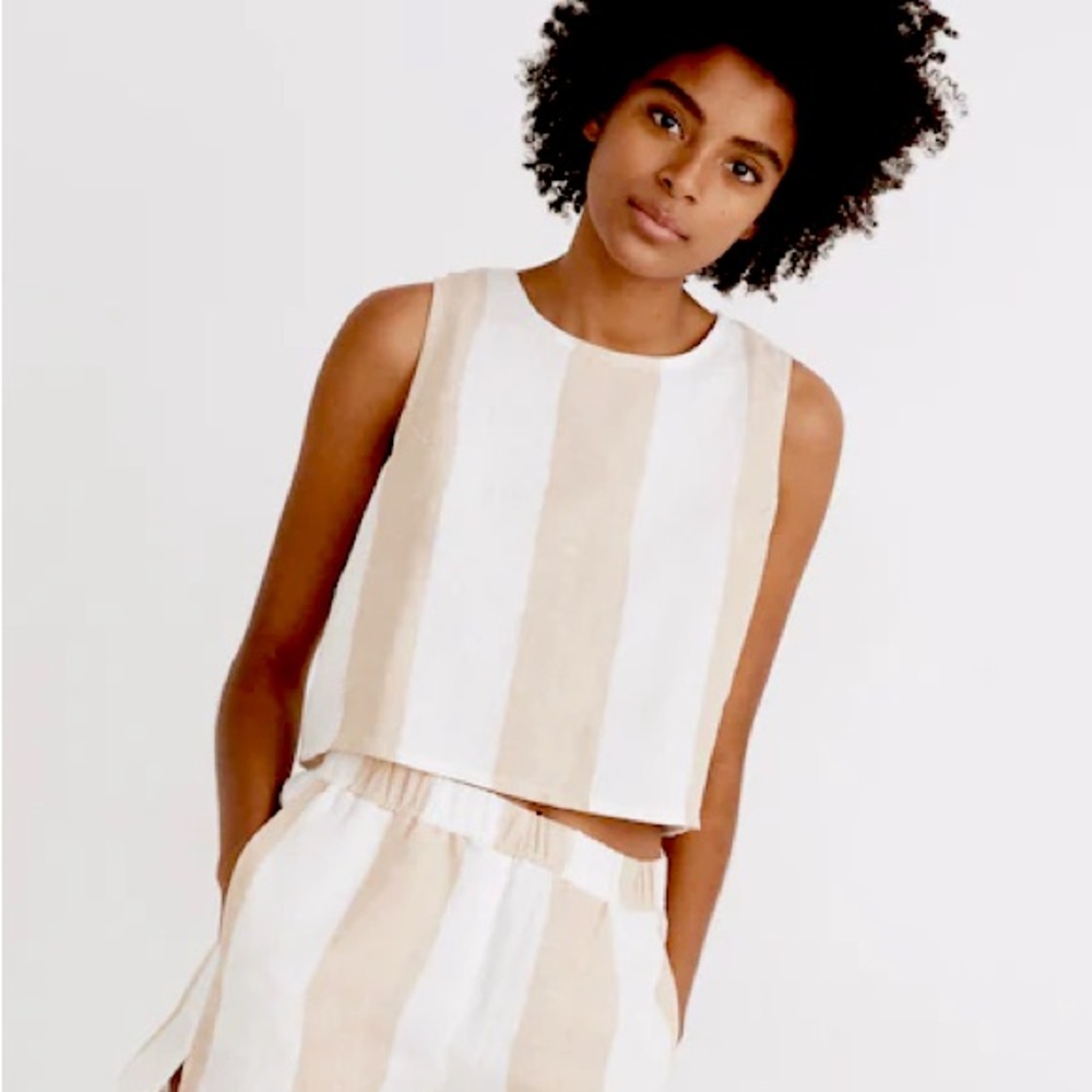 Madewell x LAUDE the Label Open-Back Linen Tank